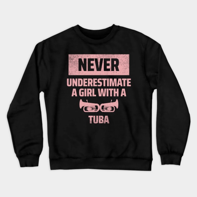 tuba girl Crewneck Sweatshirt by Mandala Project